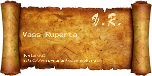 Vass Ruperta névjegykártya