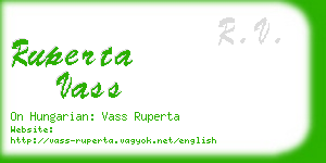 ruperta vass business card